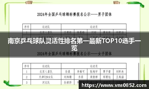 南京乒乓球队灵活性排名第一最新TOP10选手一览